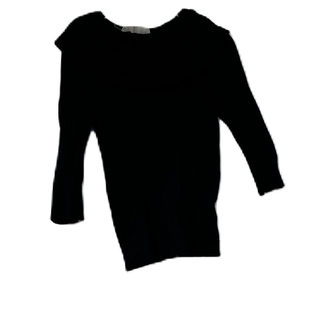 Lilou girls black sz 6 ruffle knit fancy holiday party blouse top fun cute cozy